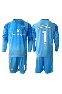 Manchester United Altay Bayindir #1 Maalivahti Jalkapallovaatteet Lasten Kotipeliasu 2025-26 Pitkähihainen (+ Lyhyet housut)